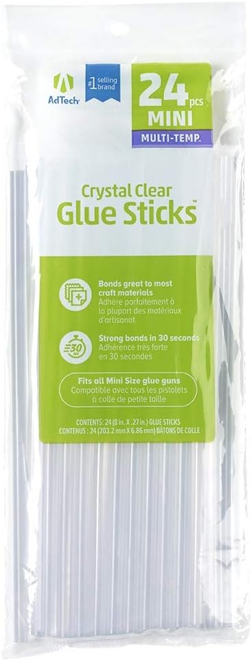 AdTech 8" Mini Hot Glue Stick-24pk, Part# W220-3824