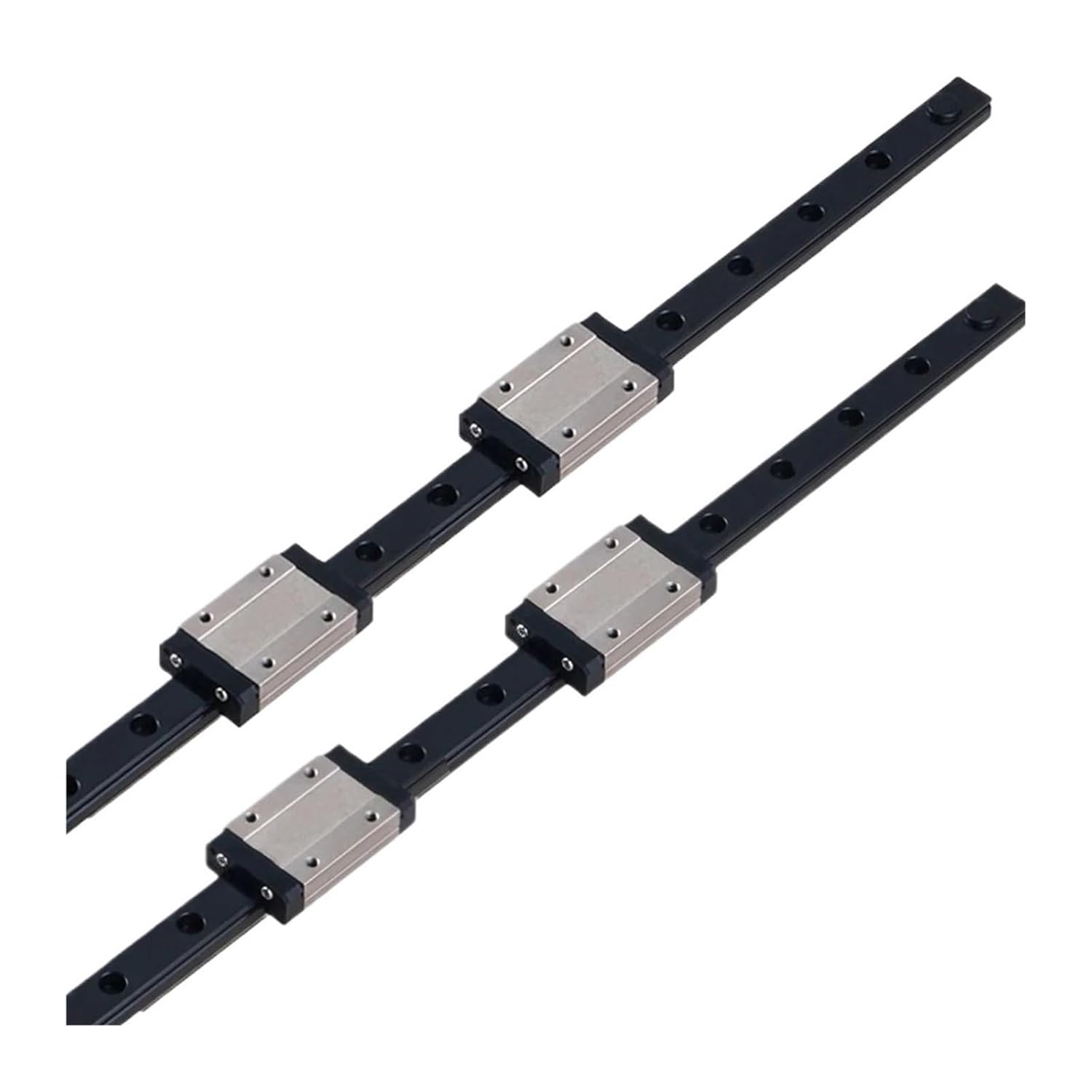 2 MGN9 600-1000mm Linear Guides + 4 MGN C Black Carriages(800mm)