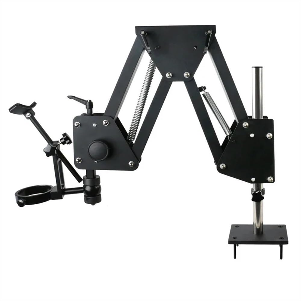 Microscopes Equipment 76mm Universal Bracket Big Size Stretch Spring Stand Table Holder for Lab Stereo Binocular Trinocular Microscope, Type A