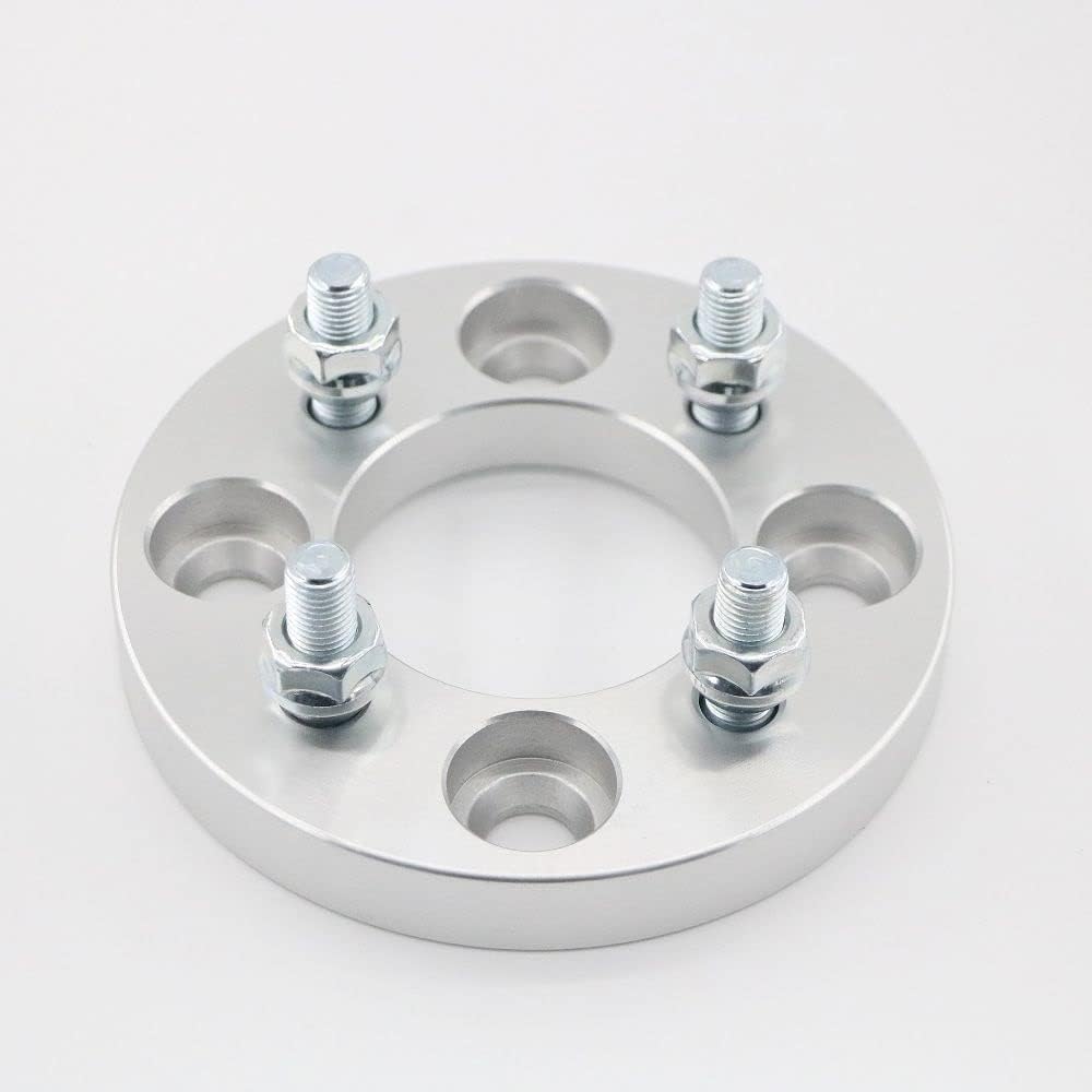 Entretoises de Jante universelles Adaptateurs d'entretoises de Roues en Aluminium PCD 4x108 (4x4.25) à 4x100 CB 71 15/20/25mm, Goujons 12x1.5, Accessoires de Jantes de Voiture, 2 pièces(15mm)
