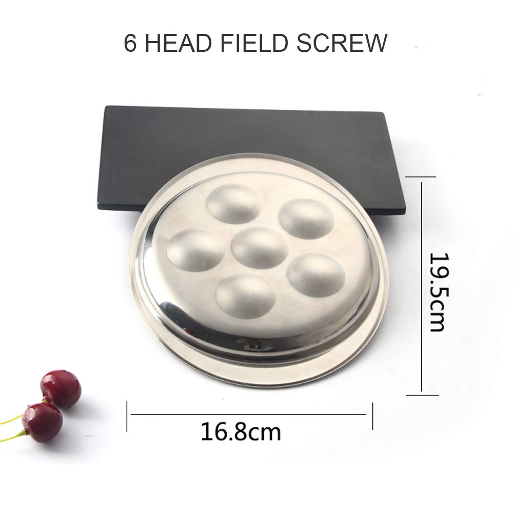 1 Set di Escargot Piatto 6 Fori in Acciaio Inox Lumaca Scargot Piatto con Scargot Tong e Escargot Fork per Ristorante