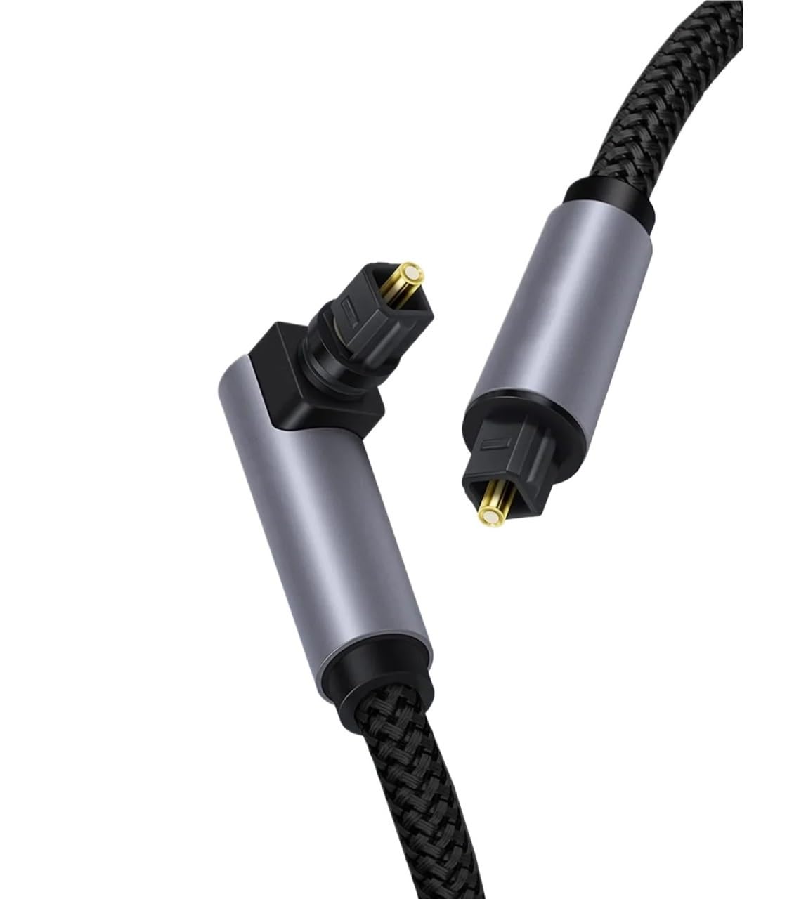 HiFi Digital Optical Audio Cable 90 Degree SPDIF Coaxial Cable Adapter for Amplifiers Blu-ray Soundbar(5m)