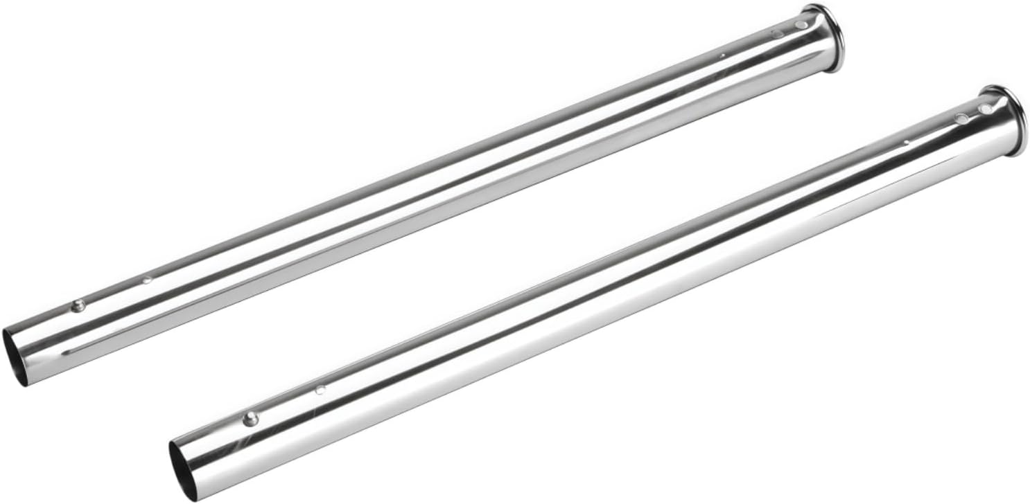 CT132 2-Piece Chrome-Plated Push-Lock Central Vacuum Hose Attachment Set Compatible with Broan-NuTone Vacuum Cleaner