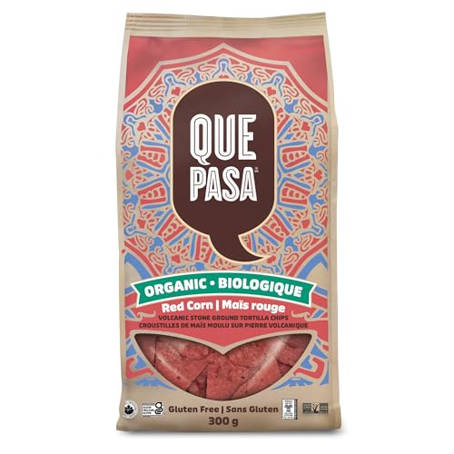 Que Pasa - Que Pasa Organic Red Corn Tortilla Chips, 300 g (Pack of 1), Gluten Free, Non-GMO, by Nature's Path