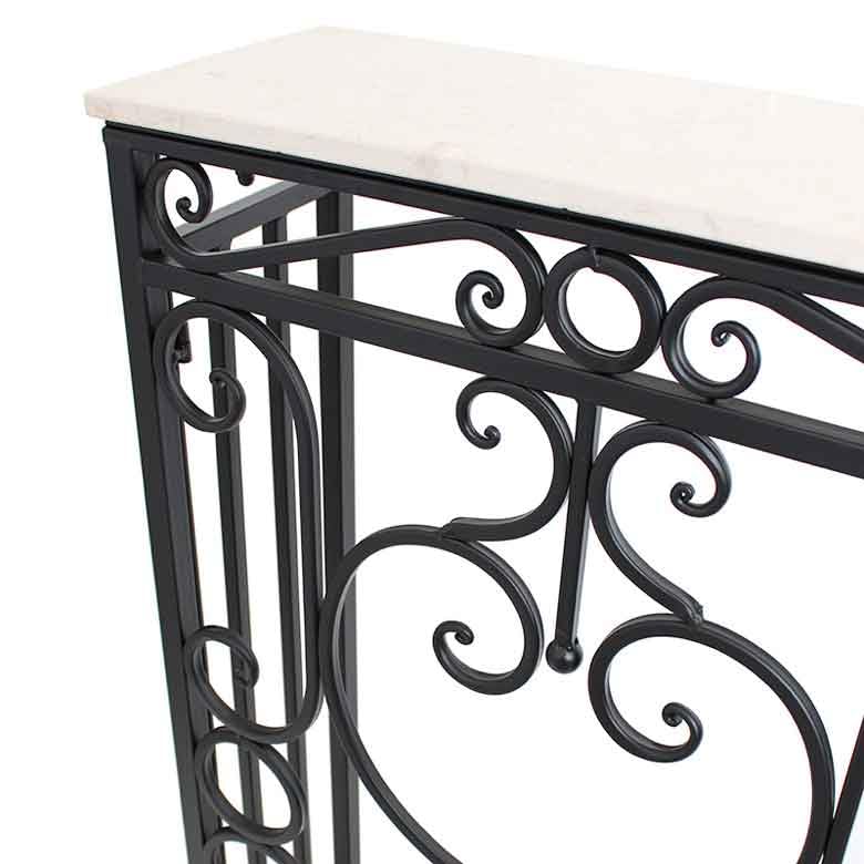 コンソールテーブル ロートアイアン 大理石テーブル 花台 FM-285