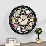 FirsTime & Co. Colorful Chic Wall Clock, American Designed, Multi-Color, 1.5 x 20 x 20, (27747), Multicolor