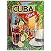 Nostalgic-Art blaszana tabliczka w stylu retro, otwarty bar, Cuba Libre - pomysł na prezent dla fanów koktajli, metalowa tabliczka w stylu vintage, do dekoracji ścian, 30 x 40 cm