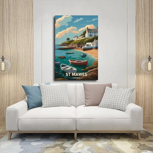 Paysage côtier de Cornouailles décoration murale pour bureau - 5