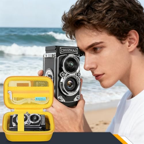 Funda rígida para cámara digital mini vintage CHUZHAO amarilla miniatura 7