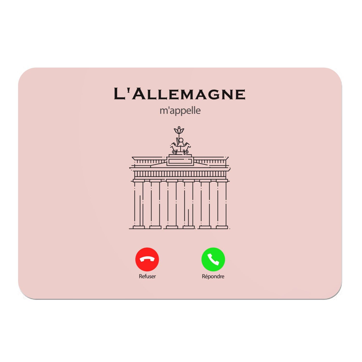 Napperons en liège voyage Allemagne lot de 4 cadeaux originaux couleur rose