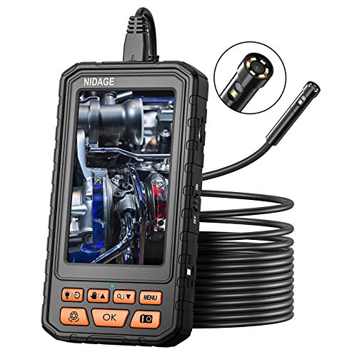 5.0Mm Dual Lens Inspection Camera Nidage Endoscope With 5" 1080P Hd Ips Screen, Automotive Industrial Snake Camera Ip67 Waterproof Borescope With 32Gb Card Flashlight Eva Case 7 Leds (11.5Ft) #TOP12