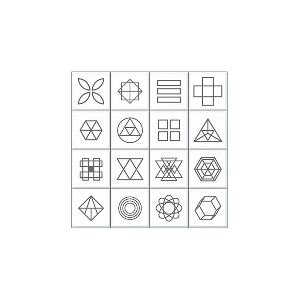 LMYSXAOZ Tile Stickers Stick on Tiles, Self Adhesive Wall Tiles for Bathroom Kitchen, Oil Proof DIY Peel and Floor Abstract 20x20cm (24PCS,Geometry 2)