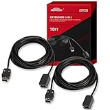 Monilon 2-Pack 10ft/ 3M Extension Cable Extender Cord for Super Nintendo SNES Classic Mini Edition Remote Controller and NES Classic Mini Edition, Black