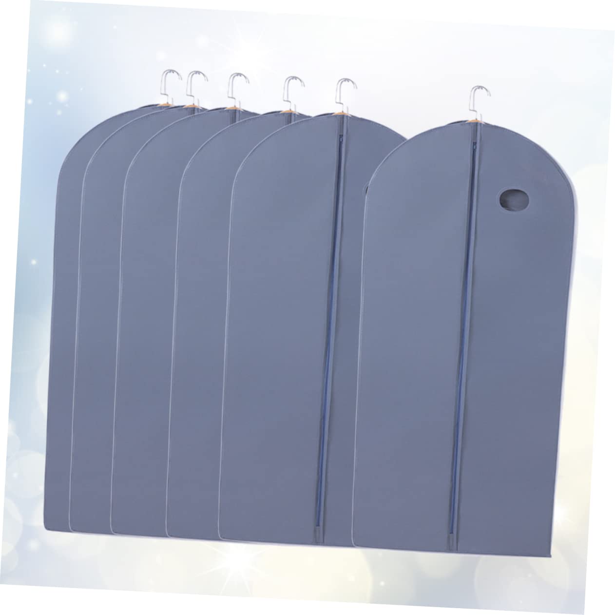 KOMBIUDA 6 Fundas Protectoras de Ropa Transpirables para Trajes y Abrigos, Almacenamiento Organizado y Protección Polvo, Color Gris