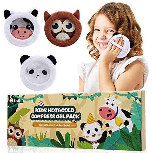 Lictin Kühlpads Kinder, 3 Stück Kühlakku Kinder mit Gummiband, Kühlakku...