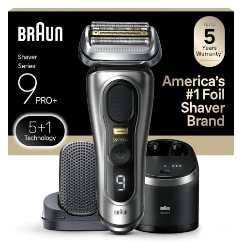 Braun Series 9 PRO Electric Shaver for Men, Wet & Dry Foil Razor, 6-in-1 SmartCare Center, Built-in Precision ProTrimmer, ProComfort Head, Travel Case, Silver 9597cc - image 1