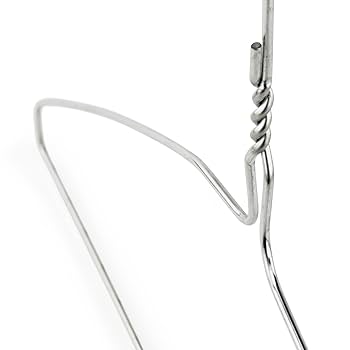 イタリア製　金属製シルバー衣類ハンガー16本 Amazon.com: HANGERWORLD Silver Metal Wire Clothes Hangers