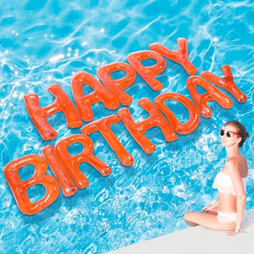 Ballons Happy Birthday orange Shappy pour célébrer un anniversaire plein de joie