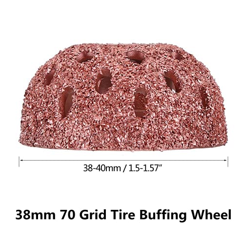 Tire Buffing Wheel, Acouto 38mm 70 Grid Tire Buffer Wheel Abrasiveness