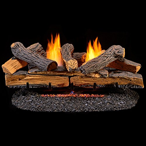 Duluth Forge Ventless Propane Gas Log Set - 30 In. Split Red Oak - Manual Control #TOP1