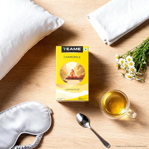 Image of TE-A-ME Chamomile Tea, 25 Tea Bags (Pack of 3) | Herbal Tea | Chamomile Teabags