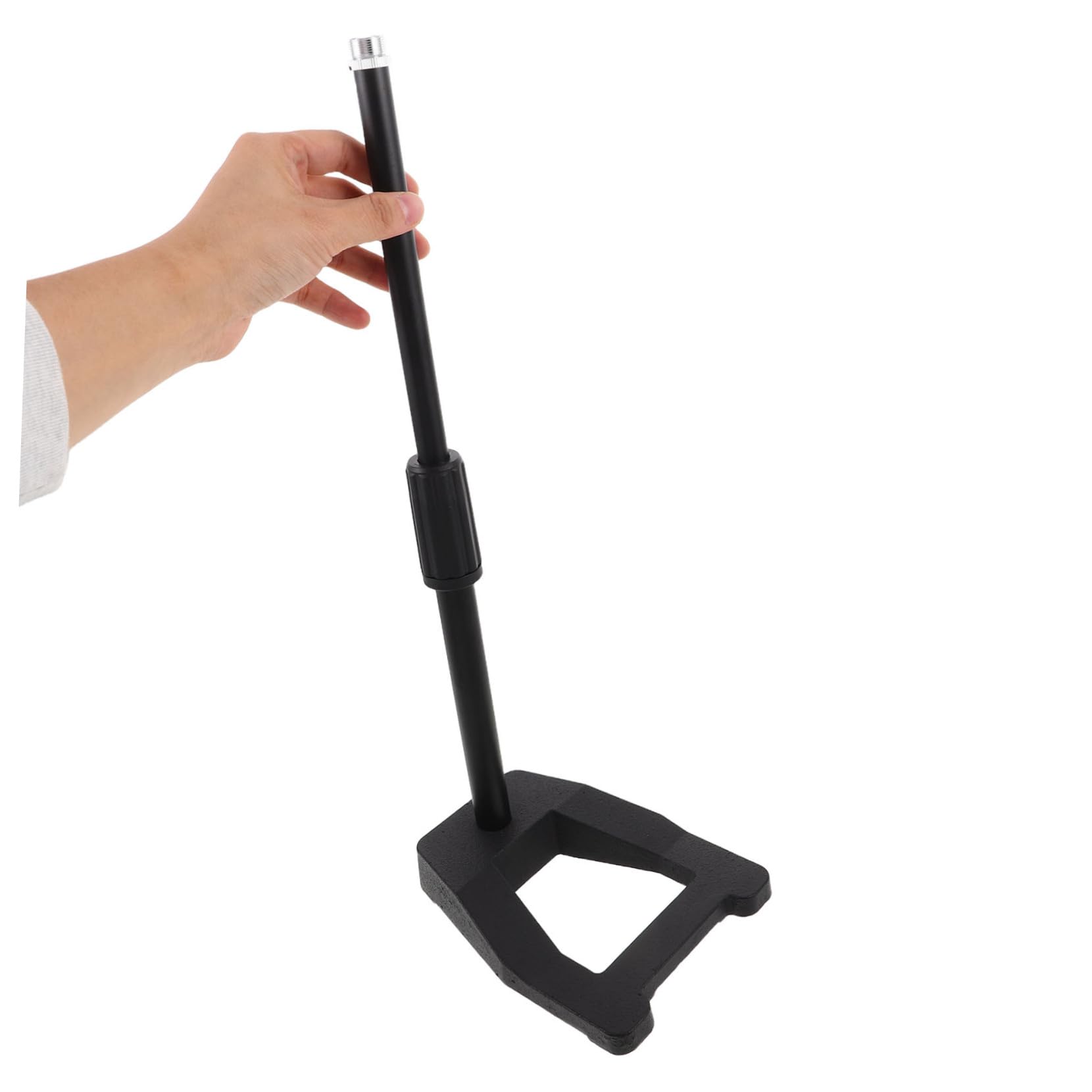 Supporto per Microfono da Tavolo Regolabile Altezza Supporto per Microfono da Scrivania con Base Anti-vibrazioni Metallo Pesante Angolo Flessibile Design Compatto per Home Studio