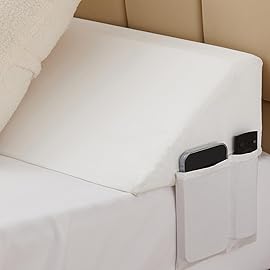 Bedluxe King Wedge Pillow Headboard, Bed Wedge Pillow for Headboard, Bed Gap Filler King - Fill The Gap (0-3.5), Mattress Gap Filler(White, 76x6.5x4.5)
