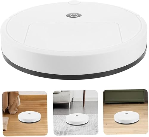 Miniatura 6 de Robot de trapeador de piso de diseño elegante, limpiador automático para el hogar, máquina de barrido y trapeador, batería blanca no incluida