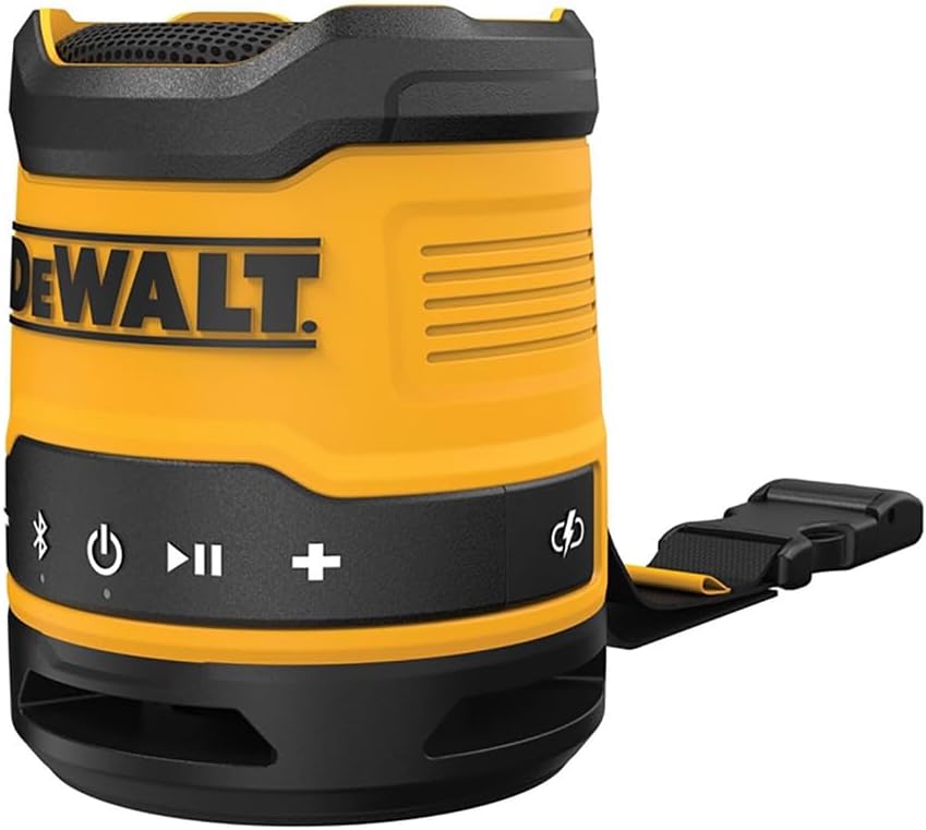DCR009 USB Rechargeable Compact Bluetooth Speaker, Black/Yellow, Bare Unit