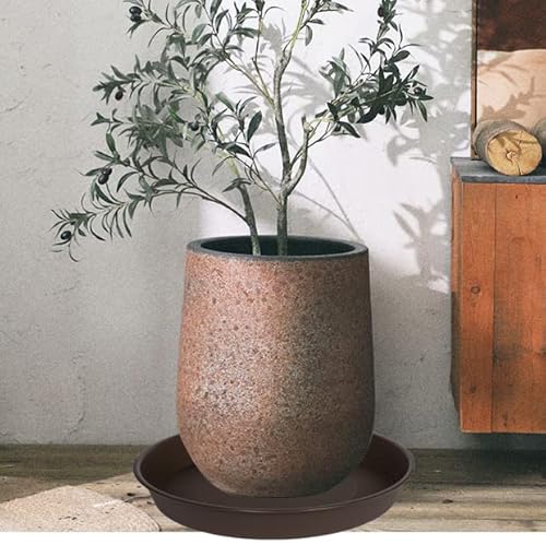 Angde 2 Pack Of 16 17 Inch Tray, Large Plant Saucer, Bird Baths Tray, Deep Durable Bird Bath Bowls Only, Birdbaths For The Garden, Flower Pot Saucers Round (Chocolate Brown) #TOP3