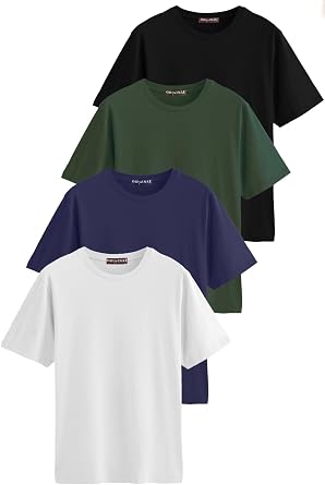 Erkek Slim Fit Bisiklet Yaka Pamuk Elastan 4l  Basic Ti rt