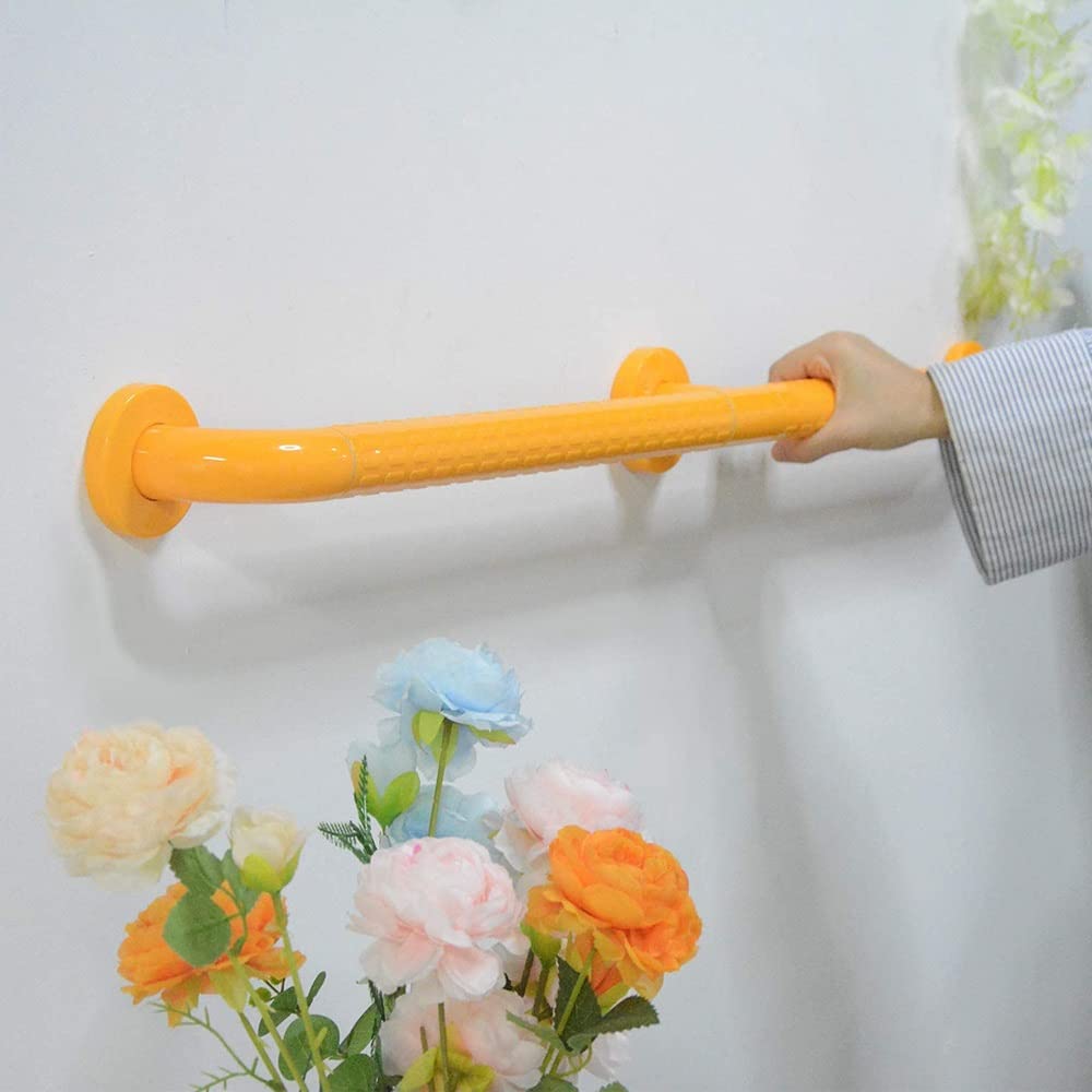3m / 2m / 1m Barandilla De Escalera Pasamanos De Pared PVC Barandilla Montada De Acero Inoxidable Pasamanos De Escalera De Tubo Amarillo Barandilla De Seguridad Baños (Size : 150cm)