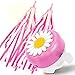 kortes 1 Pack Kids Bike Bell and 2 Pack Kids Bike Streamers for Children's Bike Accessories (Pink, Red,& Blue) (Pink & White)