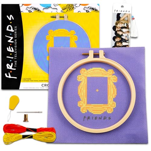 Image of Screen Legends Friends Cross Stitch Kit Friends TV Show Merchandise - Bundle with Friends Crafts and Bookmark | Friends TV Show Gifts