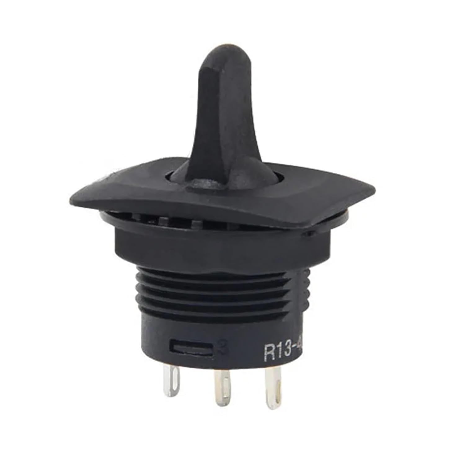 1PCS Black Color R13-402 ON-Off 3Pin 2Position Maintained Round Toggle Switch SPDT Panel Mount(2 feet on-Off)