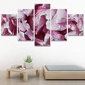 SIGNWIN 5 Panel Canvas Wall Art Botanical Chic...