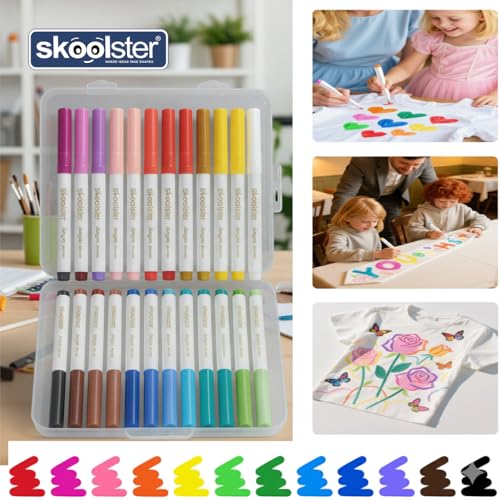Image of Premium Acrylic Markers Set of 24 - Rich Color Variety, Quick-Dry, Soft Tip Paint Pens for Glass, Wood, Metal, Plastic, Ceramic, Stone, and Canvas, Multi-Surface Sketch Pens