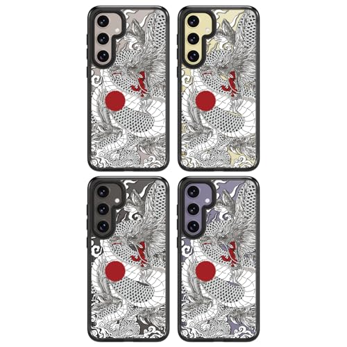 Coque Samsung S24 Plus dragon chinois noir antichoc Rosarnnah