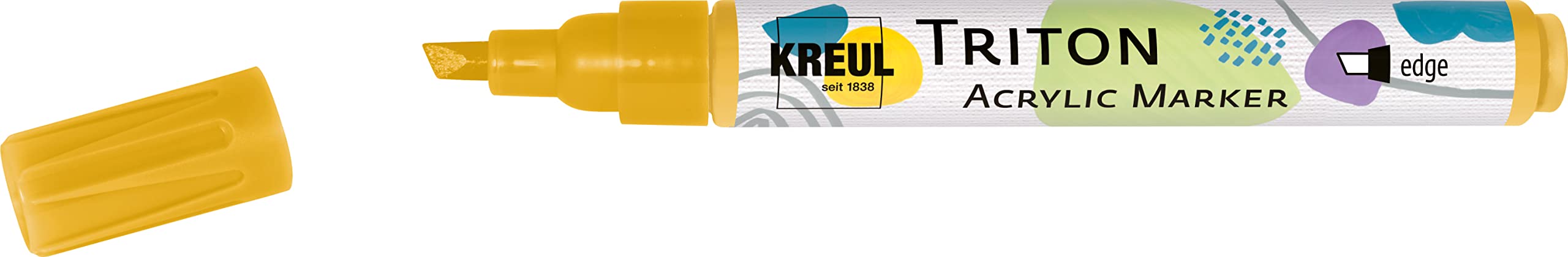 Kreul 17830 – Solo Goya Triton Chisel Tip Acrylic Paint Marker 1 – 4 mm – Gold