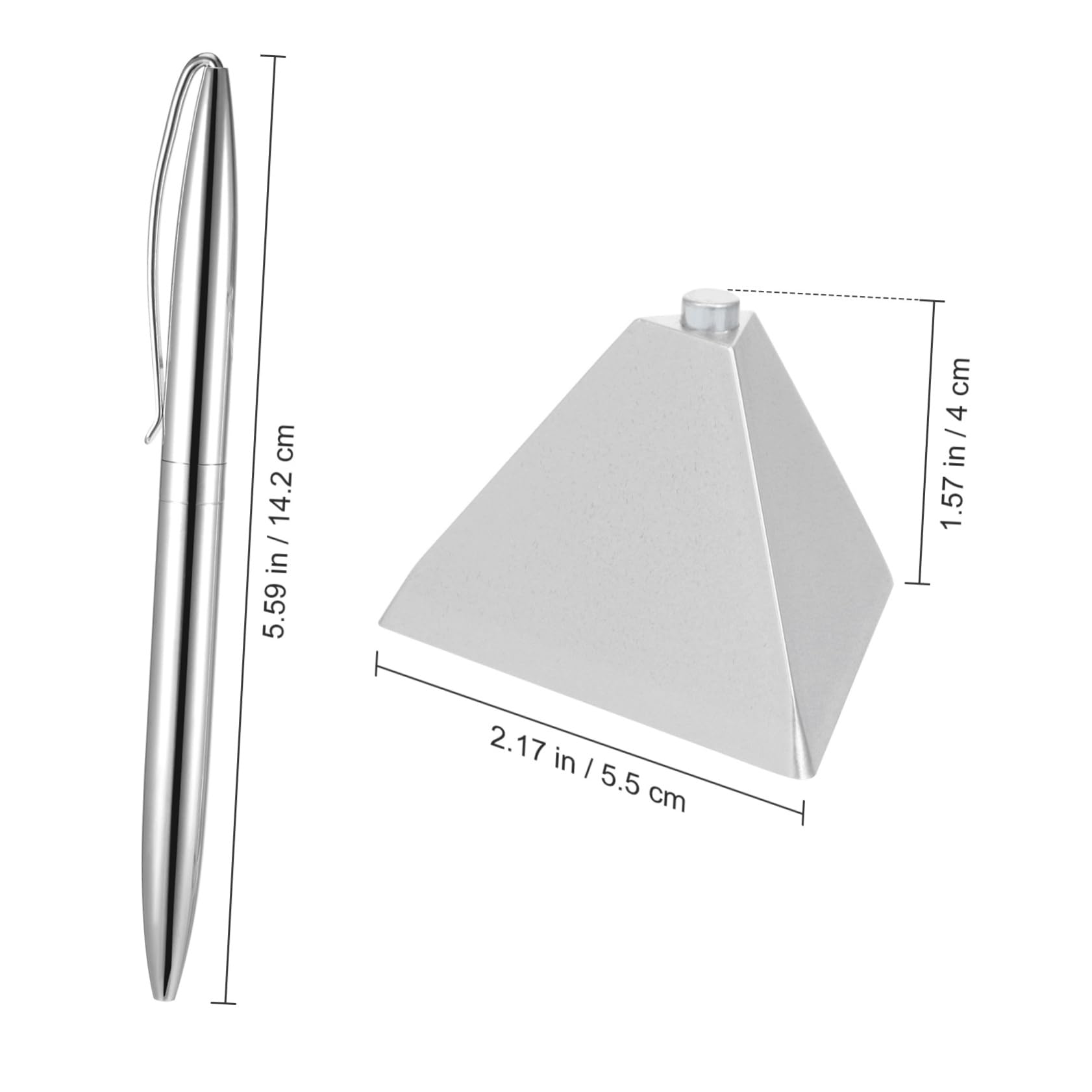 Artibetter Schwebender Signierstift mit Magnetischer Basis aus Metall für Büro Zubehör Schreibtisch und Schwarzer Kugelschreiber als Schreibtisch Zubehör im Modernen Design