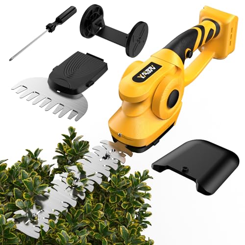 Cordless Hedge Trimmer for De-Walt 20V Battery(Battery not Included), 2 in 1 Handheld Hedge Trimmer...