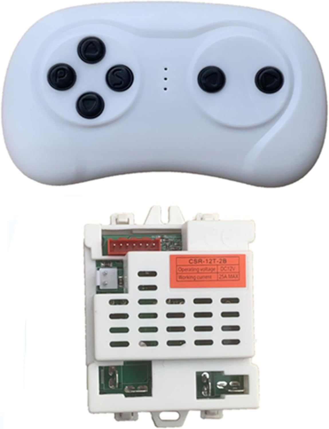 Remote Control and CSR-12T-2B 12V Control Box, Motherboard Receiver Kit for Children Electric Ride On Car Same Model Replacement Parts