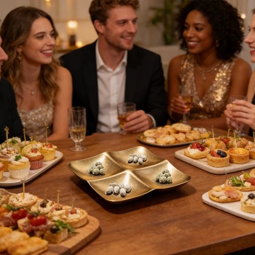 Assiette décorative cuisine et salon avec compartiments de service - 8