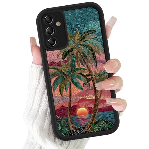 Vulfwela Samsung Galaxy A15 5G �X�e���h�O���X�p�T�}�[�P�[�X�A���I�R�R�i�b�c�c���[�p�^�[���f�U�C���d�b�J�o�[�A�V���R���ϏՌ��A�����A�j���p�A�t���J�����ی�V�F�� Samsung A15 6.5�C���`�p