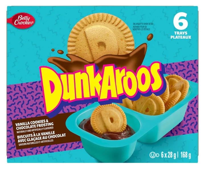 Dunkaroos Vanilla Cookies & Chocolate Frosting, 6-Pack, 168-g
