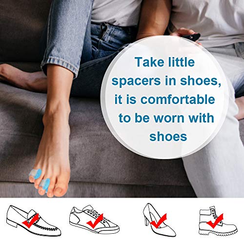 Povihome Gel Toe Separator, Pinky Toe Spacers, Little Toe Spacers For Overlapping Toe, Little Toe Cushions For Preventing Rubbing & Relieving Pressure(12 Pack) #TOP6