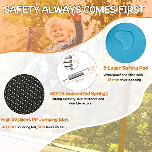 GYMAX Trampoline for Kids, 75” ASTM Approved Recreational Trampolines with Swing, Horizontal Bar & Enclosure Net, Mini Rectangle Trampoline for Baby Toddlers Indoor/Outdoor 6 516MQuer2SL. AC