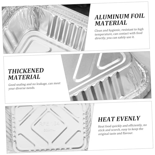 Cajas de aluminio resistentes de 600ml recipientes multifuncionales que evitan fugas de líquidos 7