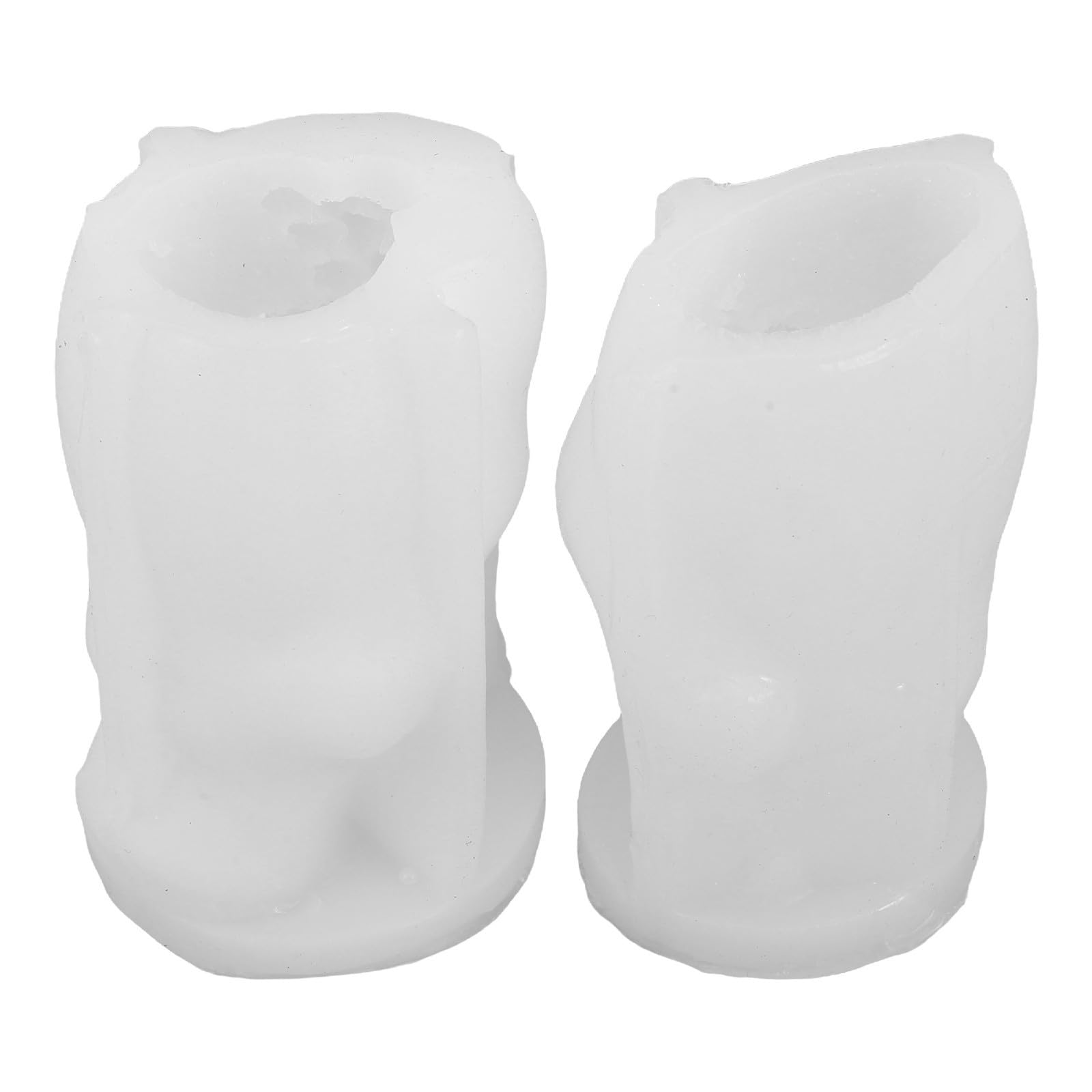8 Pezzi Stampo Candela Pupazzo di Neve Natalizio in Silicone Bianco