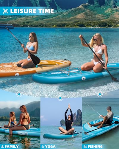 Image of Inflatable Paddle Boards, Stand Up Paddle Board for Adults Youth of All-Round, 10'6'' *33'' * 6'' Extra Wide & No-Slip Sup for Yoga Fishing
